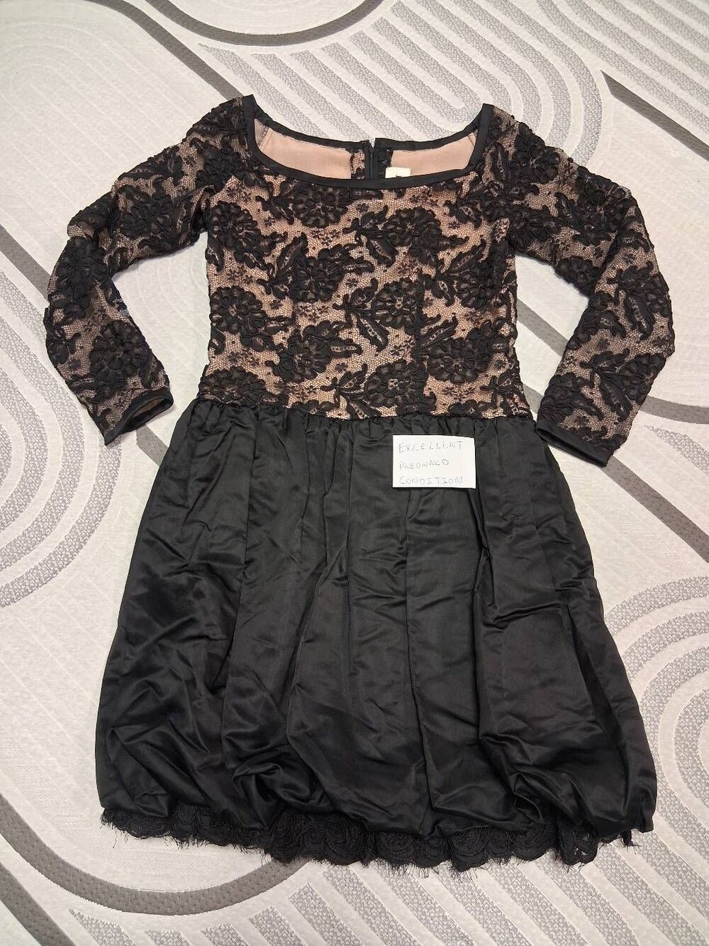 Vintage 90's Richilene new York womens small lace dress black designer prestine
